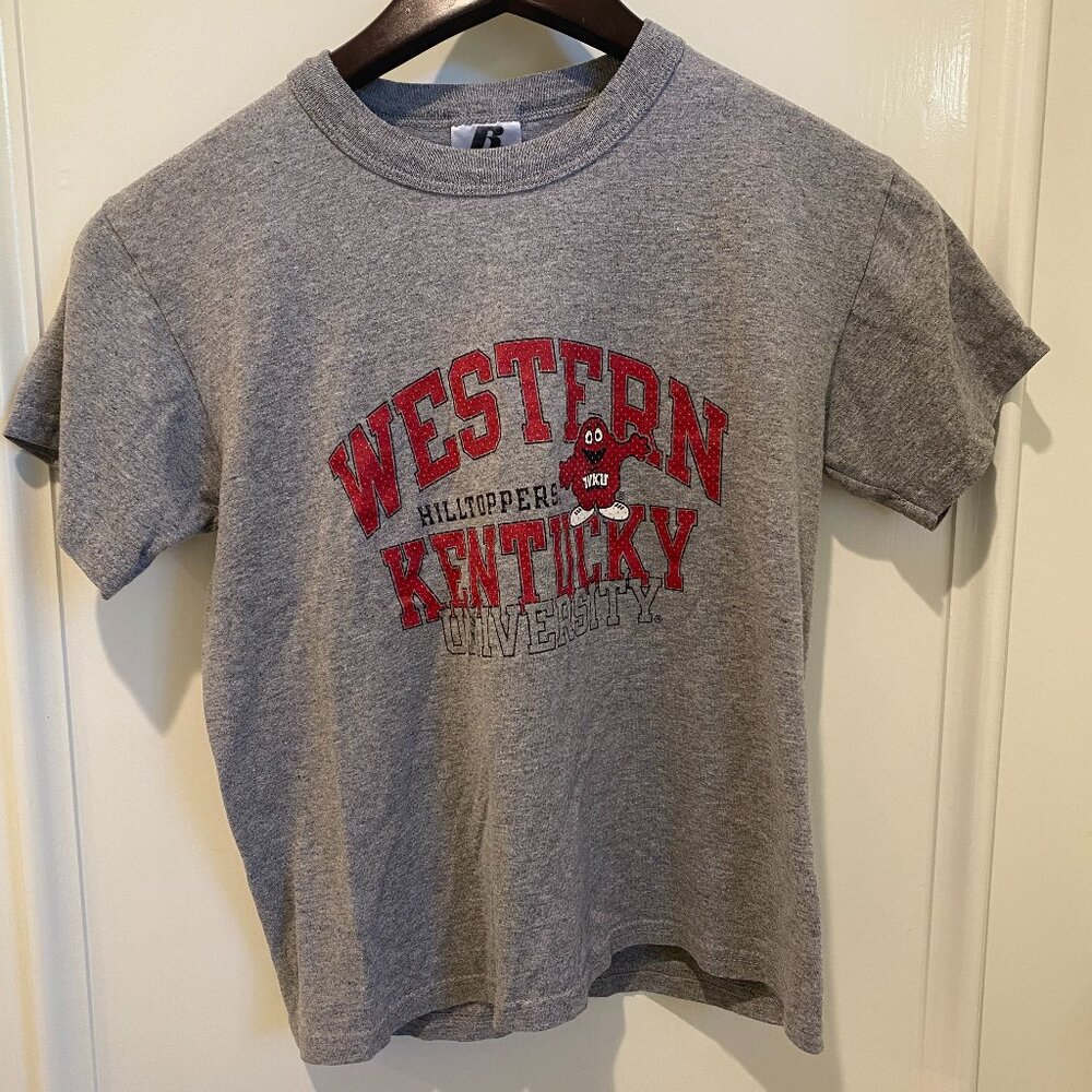 gray and red western kentucky university graphic baby t-shirt